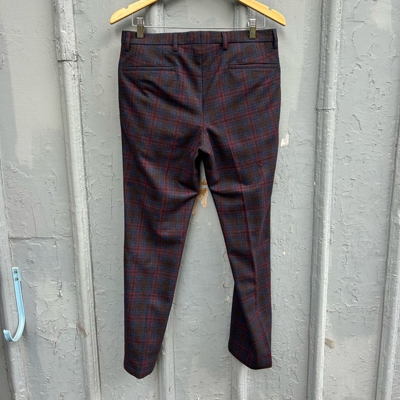 Sand Copenhagen plaid wool blend pants, size 46 - Picture 2 of 9